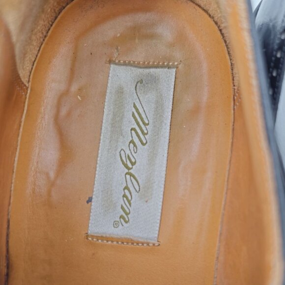 Vintage Mezlan Black White Leather Wingtip Spectators Mens 9M Formal Dress Shoes - Picture 12 of 12